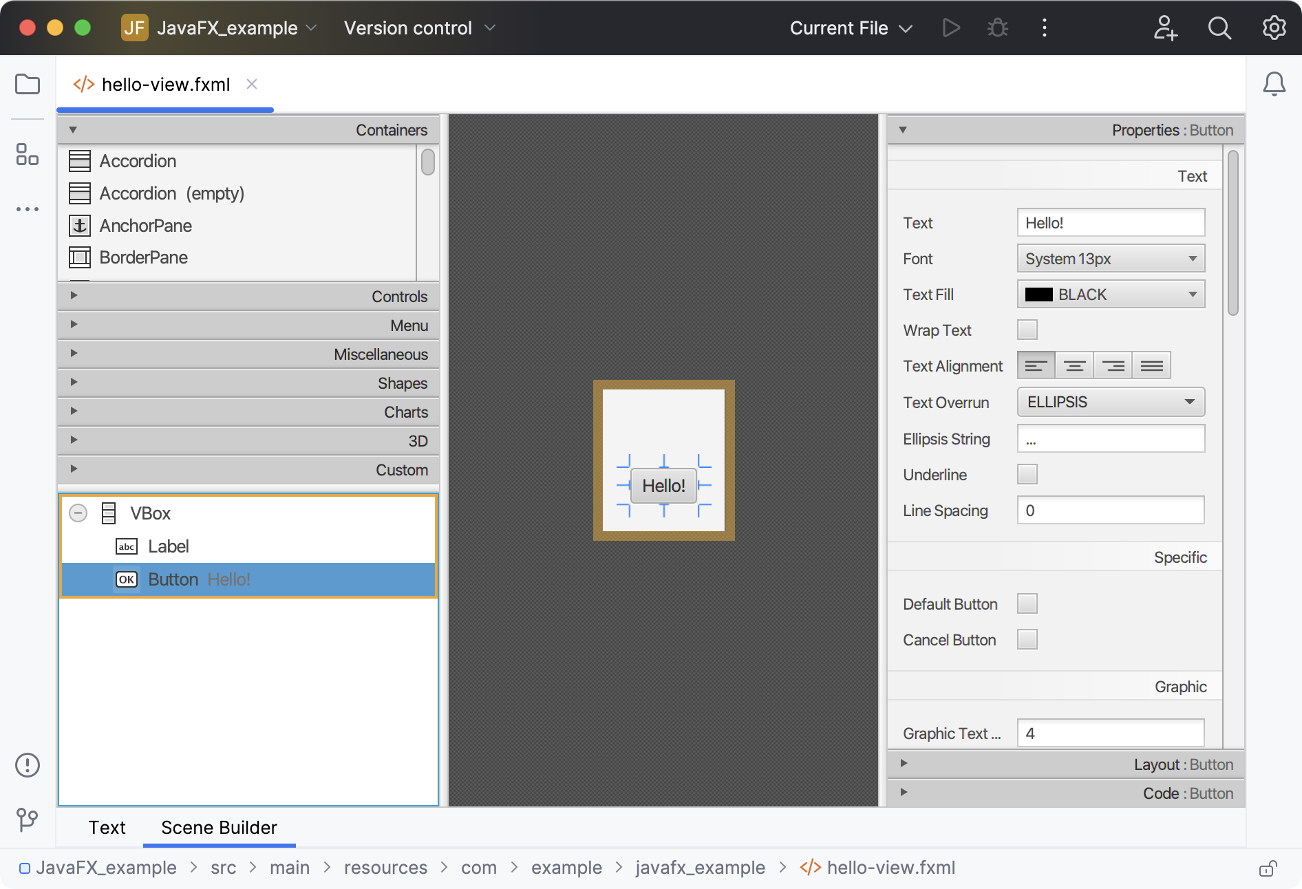 Scene Builder UI